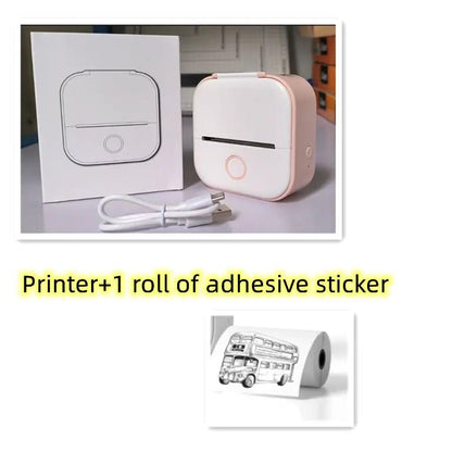 Portable Mini Thermal Label Printer Home Photo Printer Student Wrong Question Printer Bluetooth-compatible Mini Label Printer Price Tag by null