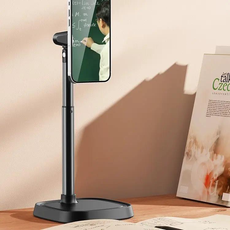 Magnetic Desktop Phone Stand With Retractable Metal Design Adjustable Height For Video Calls And Hands Free Viewing by null