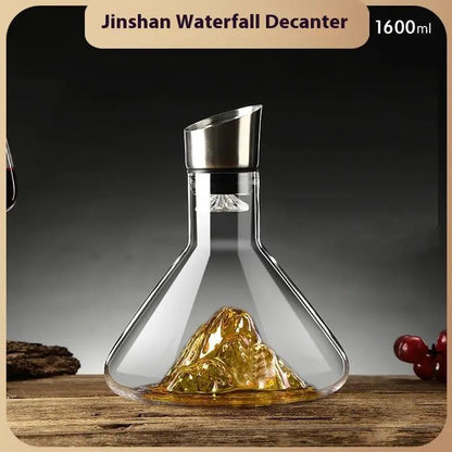 Hot-selling Iceberg Waterfall Wine Decanter Creative Transparent Lead-Free Crystal Glass Wine Dispenser Barware Quick Decanters by Zeny Home & Beauty
