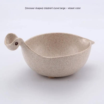 Eco Friendly Wheat Straw Dinosaur Bowls for Babies Cute Tiny Dinosaur Shaped Bowls Non Slip Base Lightweight by null