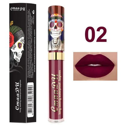 Metallic Pearlescent Skull Lip Gloss by null