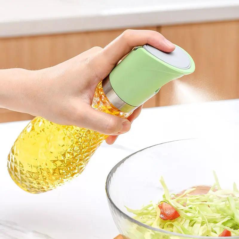 Home Kitchen Press On Oil Spray Bottle Set For Olive Oil Vinegar And Other Seasonings by null