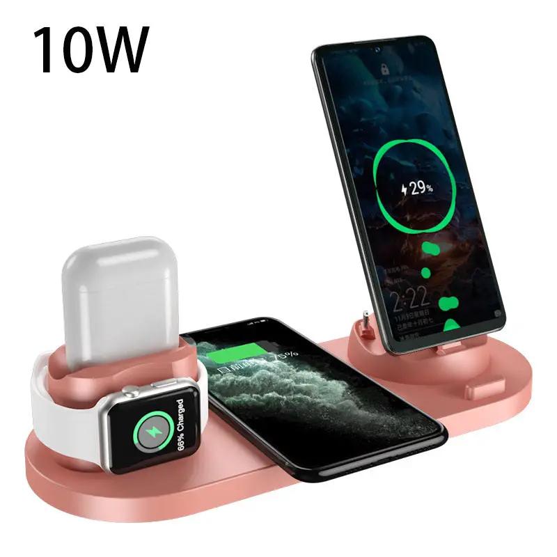Wireless Charger For IPhone Fast Charger For Phone Fast Charging Pad For Phone Watch 6 In 1 Charging Dock Station by null