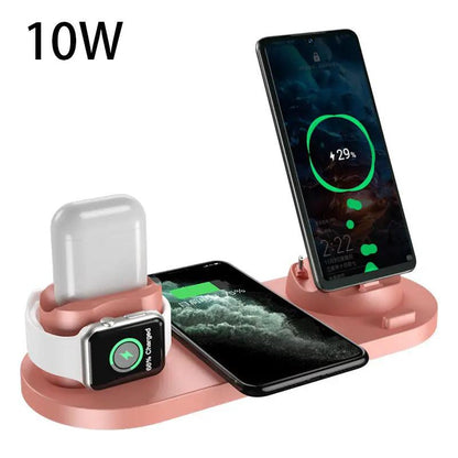 Wireless Charger For IPhone Fast Charger For Phone Fast Charging Pad For Phone Watch 6 In 1 Charging Dock Station by null