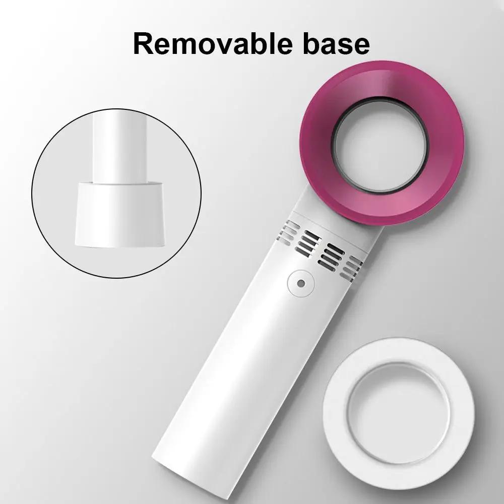 Mini Portable Folding Desk Fan USB Rechargeable Cooler For Travel And Office Black Compact Handheld Air Cooling Device by null