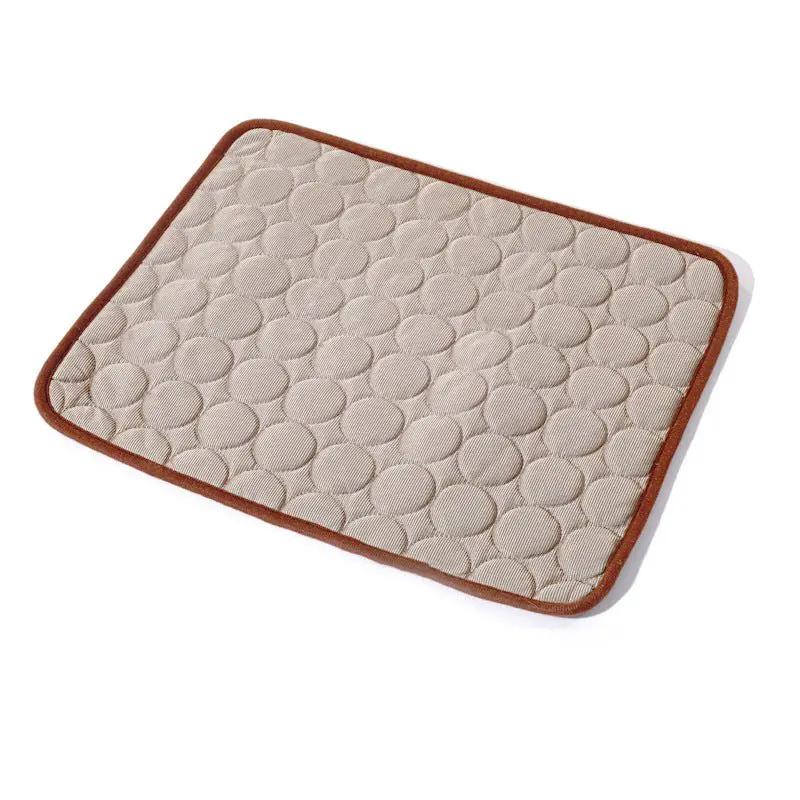 Pet Ice Mat Cooling Mat For Dogs And Cats Cloth Seat Cushion Sizes 40 By 30 To 150 By 100 Cm Pink Blue Gray Brown by null