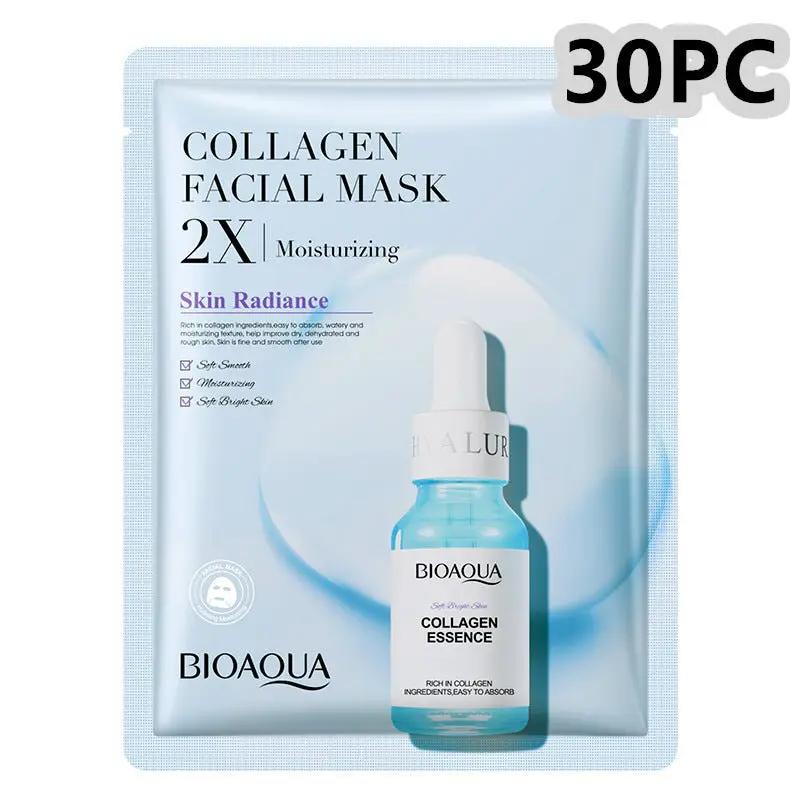 Collagen Face Mask With Hyaluronic Acid Moisturizing Firming Sheet Mask For All Skin Types Care by null