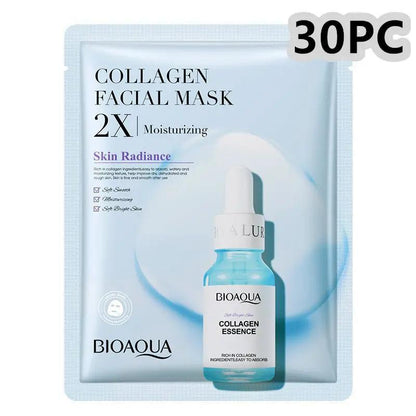 Collagen Face Mask With Hyaluronic Acid Moisturizing Firming Sheet Mask For All Skin Types Care by null