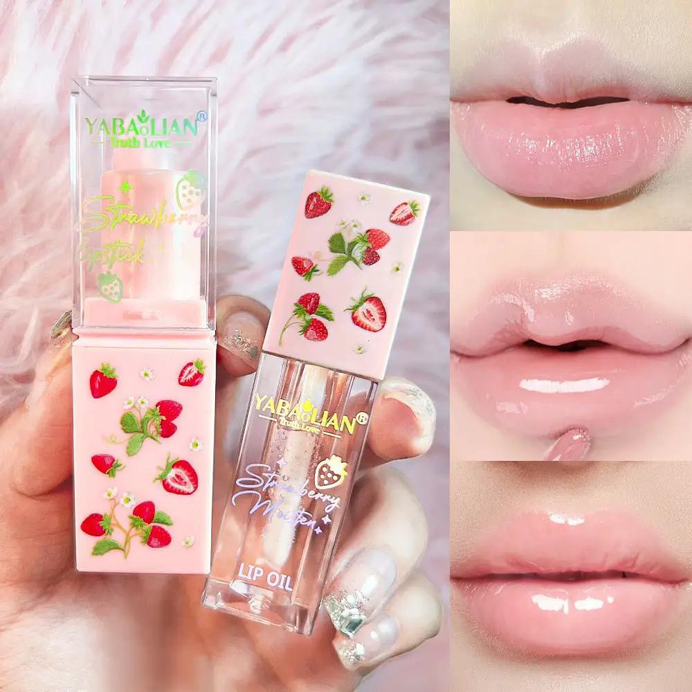 Two In One Lipstick And Gloss Moisturizing Exfoliating Anti Cracking Lip Care With Vibrant Color by null