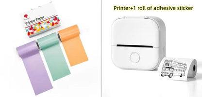 Portable Mini Thermal Label Printer Home Photo Printer Student Wrong Question Printer Bluetooth-compatible Mini Label Printer Price Tag by null