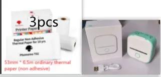 Portable Mini Thermal Label Printer Home Photo Printer Student Wrong Question Printer Bluetooth-compatible Mini Label Printer Price Tag by null