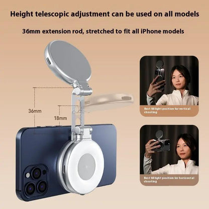 Mobile Phone Magnetic Suction Mini Fill Light Foldable Handheld For Selfies And Videos 5V by null