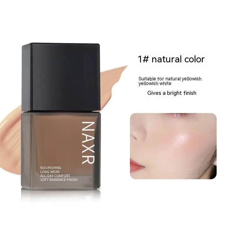 Brightening Concealing Liquid Foundation For Oil Control And Moisturizing Skin Care 01 Natural Color Or 02 Ivory White by null