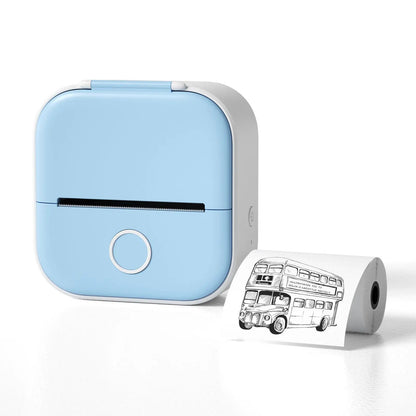 Portable Mini Thermal Label Printer Home Photo Printer Student Wrong Question Printer Bluetooth-compatible Mini Label Printer Price Tag by null