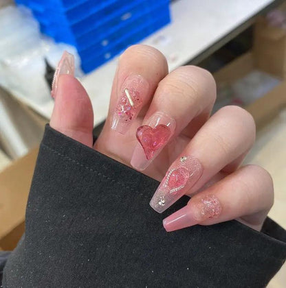 Summer Strawberry False Nail Wraps Set For Easy At Home Manicure Bright Colorful Nails Without Salon Visit by null