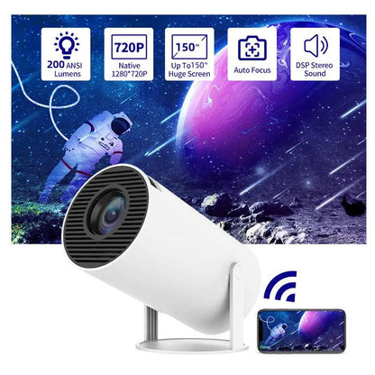 Portable Projector Small Straight Projector For Home Use 180 Degrees Projection Angle Automatic Focus Home Video Projector by null