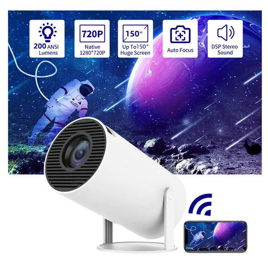 Portable Projector Small Straight Projector For Home Use 180 Degrees Projection Angle Automatic Focus Home Video Projector by null