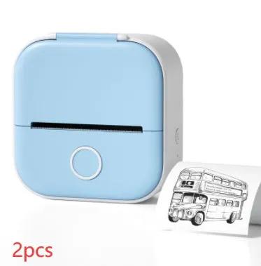 Portable Mini Thermal Label Printer Home Photo Printer Student Wrong Question Printer Bluetooth-compatible Mini Label Printer Price Tag by null