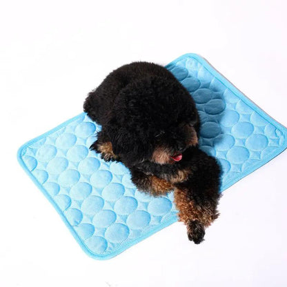 Pet Ice Mat Cooling Mat For Dogs And Cats Cloth Seat Cushion Sizes 40 By 30 To 150 By 100 Cm Pink Blue Gray Brown by null