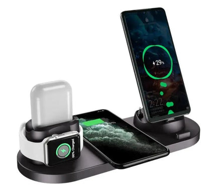 Wireless Charger For IPhone Fast Charger For Phone Fast Charging Pad For Phone Watch 6 In 1 Charging Dock Station by null