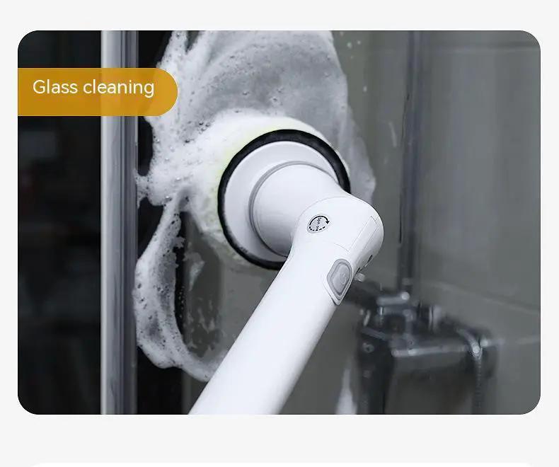 Telescopic Electric Scrubber With Long Handle For Walls And Tight Spaces Multifunctional Cleaning Brush by null