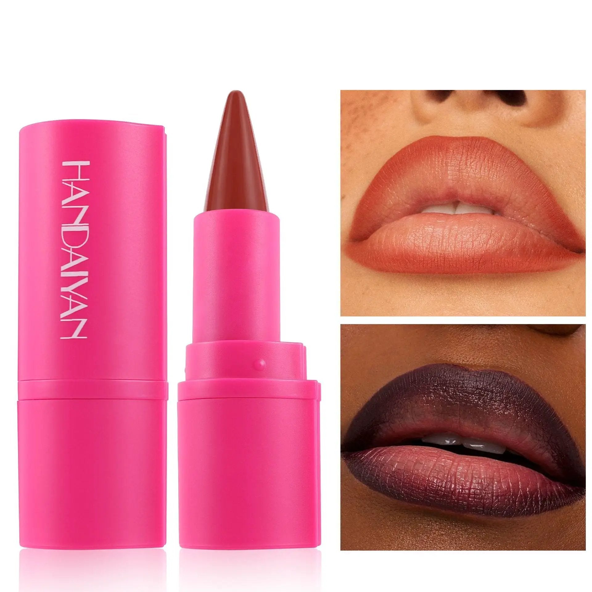 Matte Lipstick And Lip Liner 2 In 1 Duo Set With 8 Shade Collection For Long Lasting Defined Lips by null