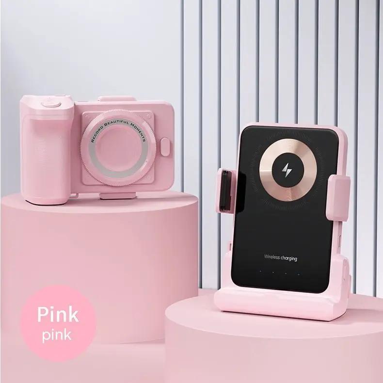 Wireless Charging Magnetic Phone Holder For Mobile Phone Pink Green Black Plastic by null