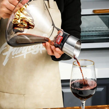 Hot-selling Iceberg Waterfall Wine Decanter Creative Transparent Lead-Free Crystal Glass Wine Dispenser Barware Quick Decanters by Zeny Home & Beauty