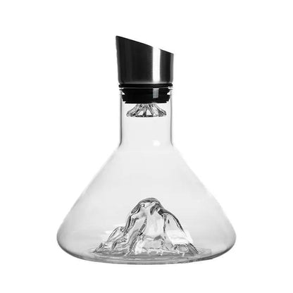 Hot-selling Iceberg Waterfall Wine Decanter Creative Transparent Lead-Free Crystal Glass Wine Dispenser Barware Quick Decanters by Zeny Home & Beauty