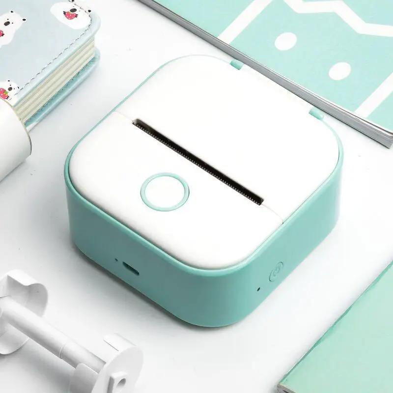 Portable Mini Thermal Label Printer Home Photo Printer Student Wrong Question Printer Bluetooth-compatible Mini Label Printer Price Tag by null