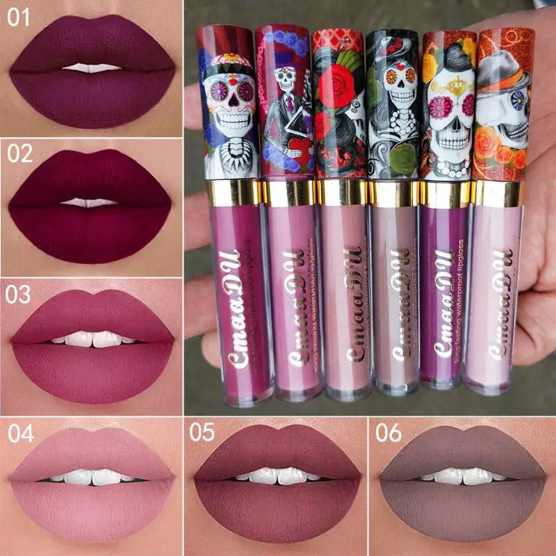 Metallic Pearlescent Skull Lip Gloss by null