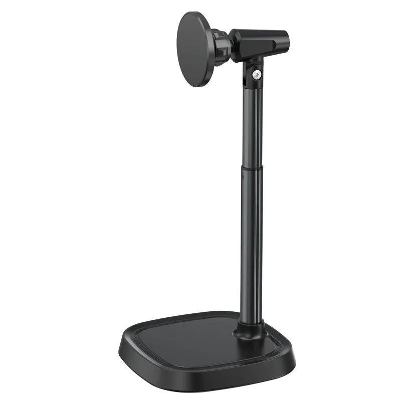 Magnetic Desktop Phone Stand With Retractable Metal Design Adjustable Height For Video Calls And Hands Free Viewing by null