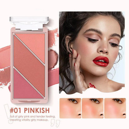 3 In 1 Contouring Palette With Multi Use Shadows And Blush For On The Go Makeup Essentials by null
