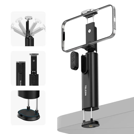 Air Travel Magnetic Phone Holder With Dual Clamp And Magnetic Mount For Hands Free Use by null