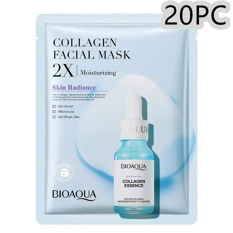 Collagen Face Mask With Hyaluronic Acid Moisturizing Firming Sheet Mask For All Skin Types Care by null