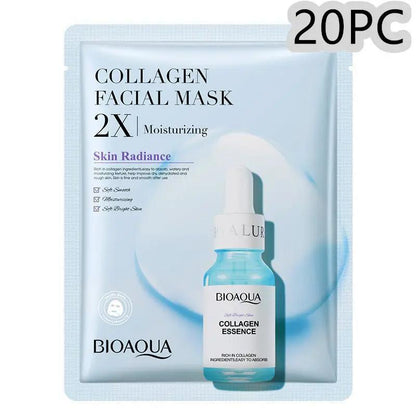 Collagen Face Mask With Hyaluronic Acid Moisturizing Firming Sheet Mask For All Skin Types Care by null