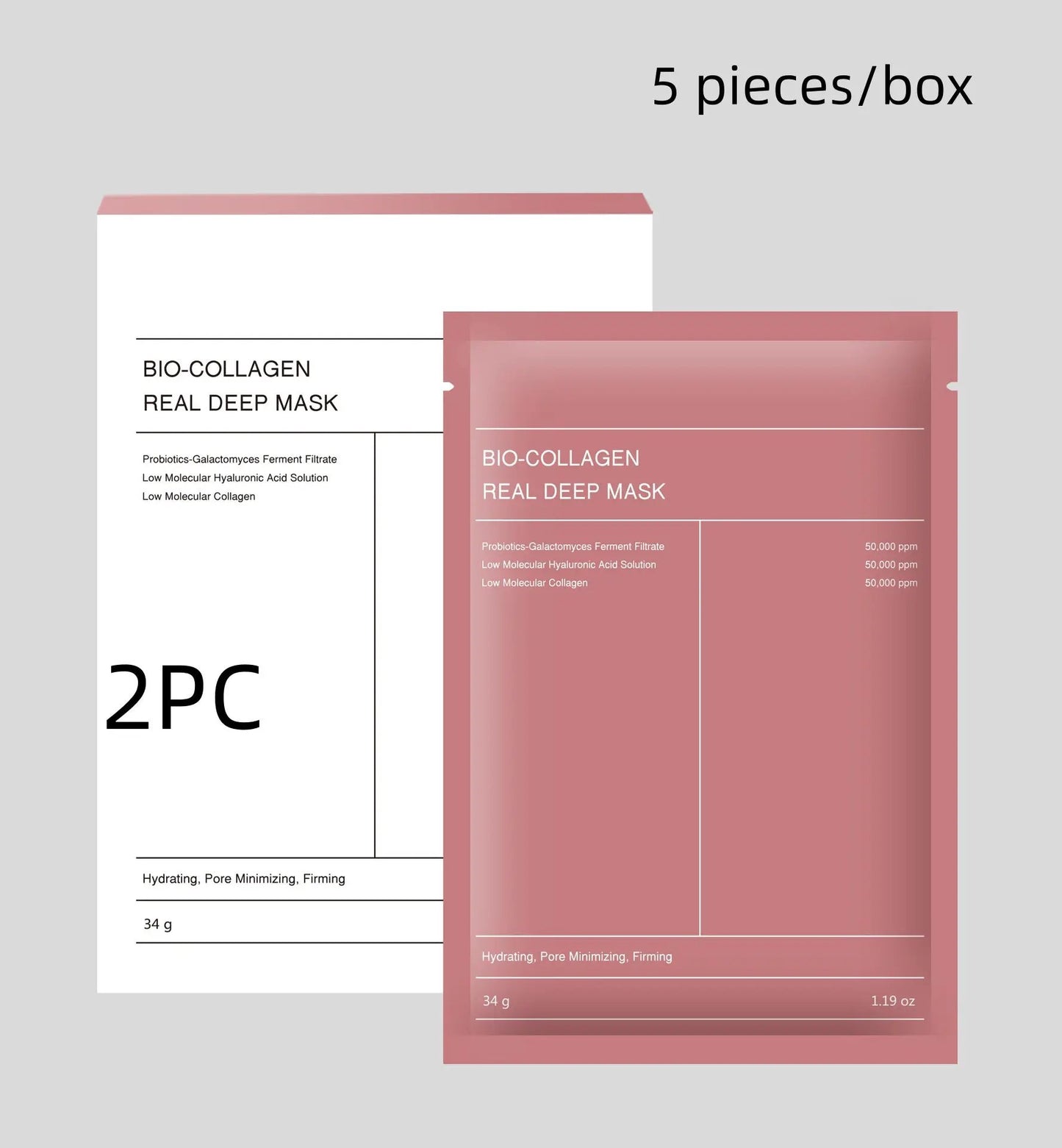 Collagen Face Mask For Shrink Pores Deep Hydration Moisturizing Brightening And Firming Skin Care Moisturizer by null