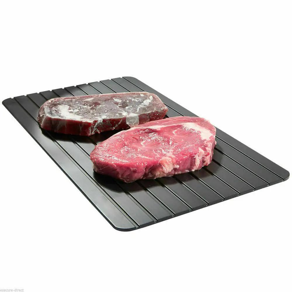 Fast Defrost Tray Rapid Thawing Plate For Frozen Meat And Fruit Kitchen Defrost Board Thaw Master Gadget by null