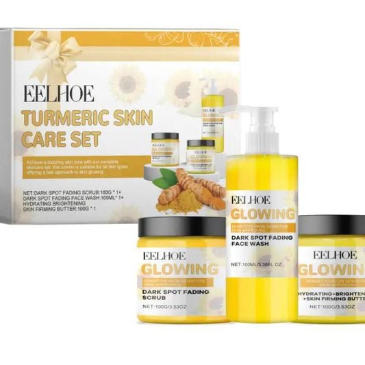 Turmeric Skincare Set With Exfoliating Facial Scrub And Firming Cream For Radiant Skin by null