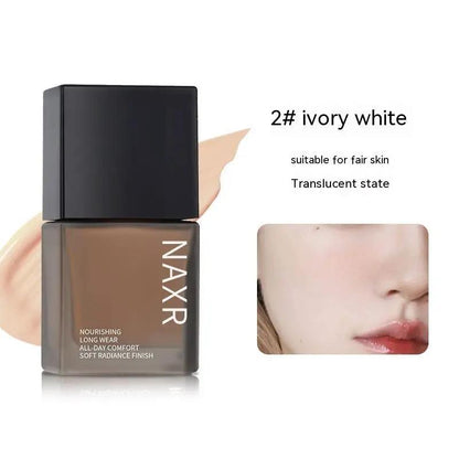 Brightening Concealing Liquid Foundation For Oil Control And Moisturizing Skin Care 01 Natural Color Or 02 Ivory White by null