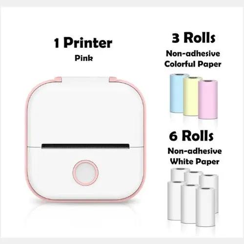 Portable Mini Thermal Label Printer Home Photo Printer Student Wrong Question Printer Bluetooth-compatible Mini Label Printer Price Tag by null