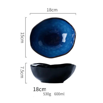 Ceramic Irregular Flat Plates For Western Dishes Household Kitchen Everyday Tableware Dishwasher Safe Microwave Safe by null