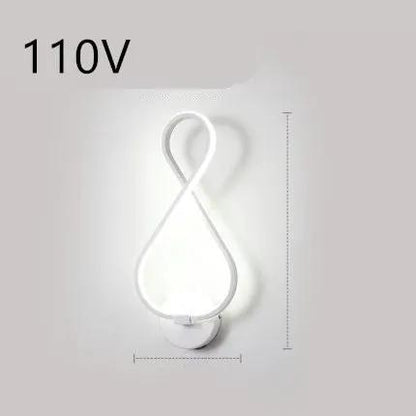 Nordic LED Wall Lamp for Bedroom and Bedside Minimalist Design Modern Energy Efficient Lighting Fixture by null