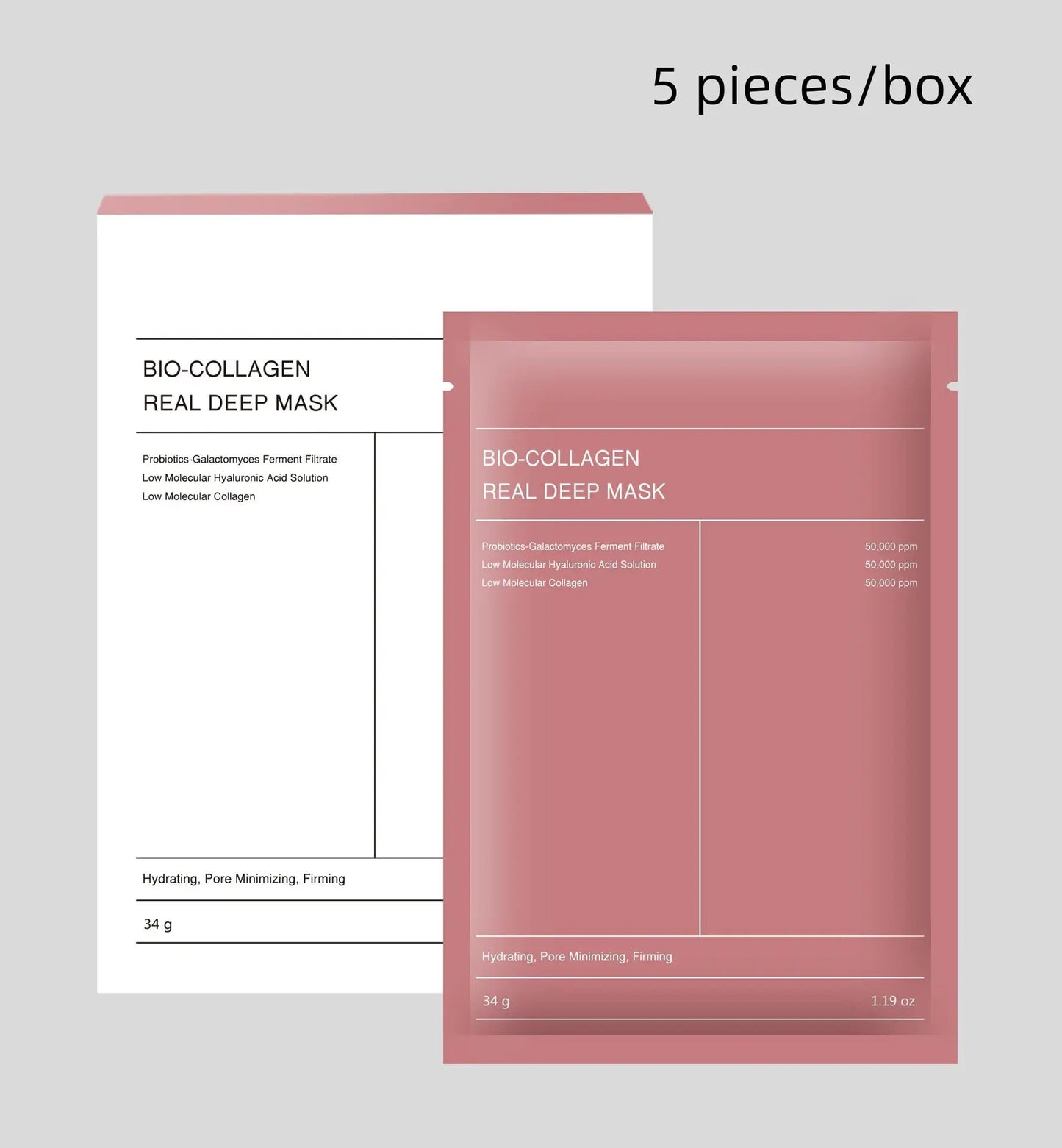 Collagen Face Mask For Shrink Pores Deep Hydration Moisturizing Brightening And Firming Skin Care Moisturizer by null