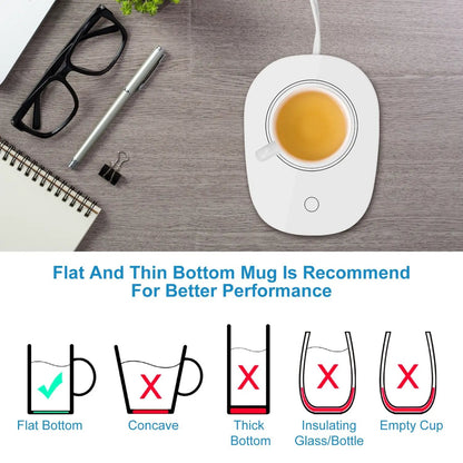 Auto Shut Off Coffee Mug Warmer For Home Office Desk Keeps Beverages Warm All Day by null