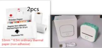 Portable Mini Thermal Label Printer Home Photo Printer Student Wrong Question Printer Bluetooth-compatible Mini Label Printer Price Tag by null