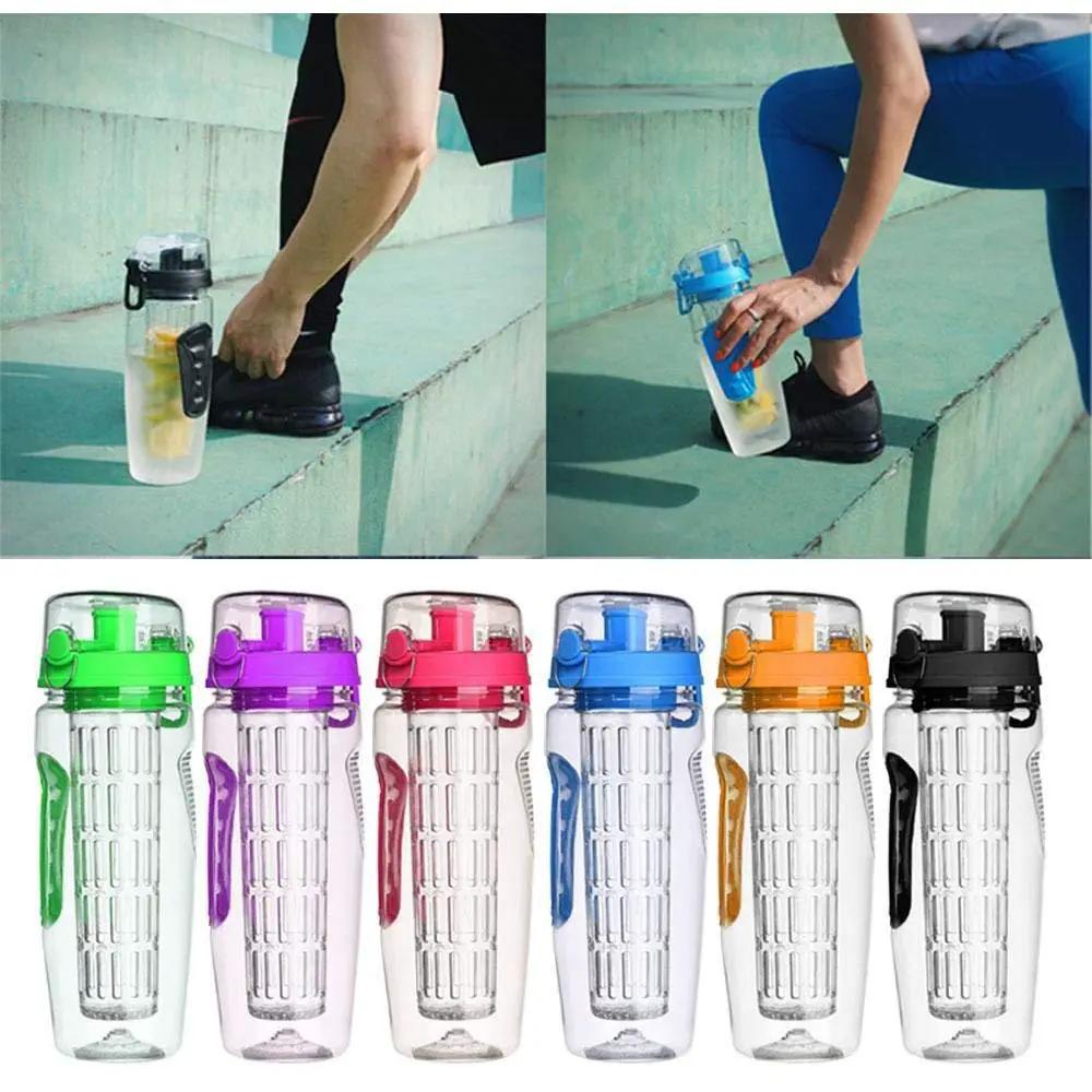 32 Oz Fruit Infuser Water Bottle BPA Free Eastman Tritan Leakproof Sports Bottle With Infuser Cup by null