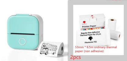 Portable Mini Thermal Label Printer Home Photo Printer Student Wrong Question Printer Bluetooth-compatible Mini Label Printer Price Tag by null