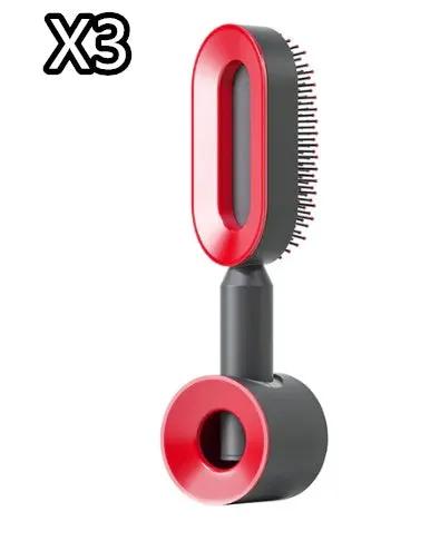 Self Cleaning Hair Brush For Women One-key Cleaning Hair Loss Airbag Massage Scalp Comb Anti-Static Hairbrush by null