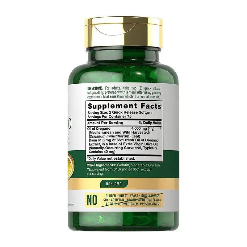 Organic Oregano Oil Softgel Supplement With Antioxidants To Support Immune System Health And Overall Wellness by null